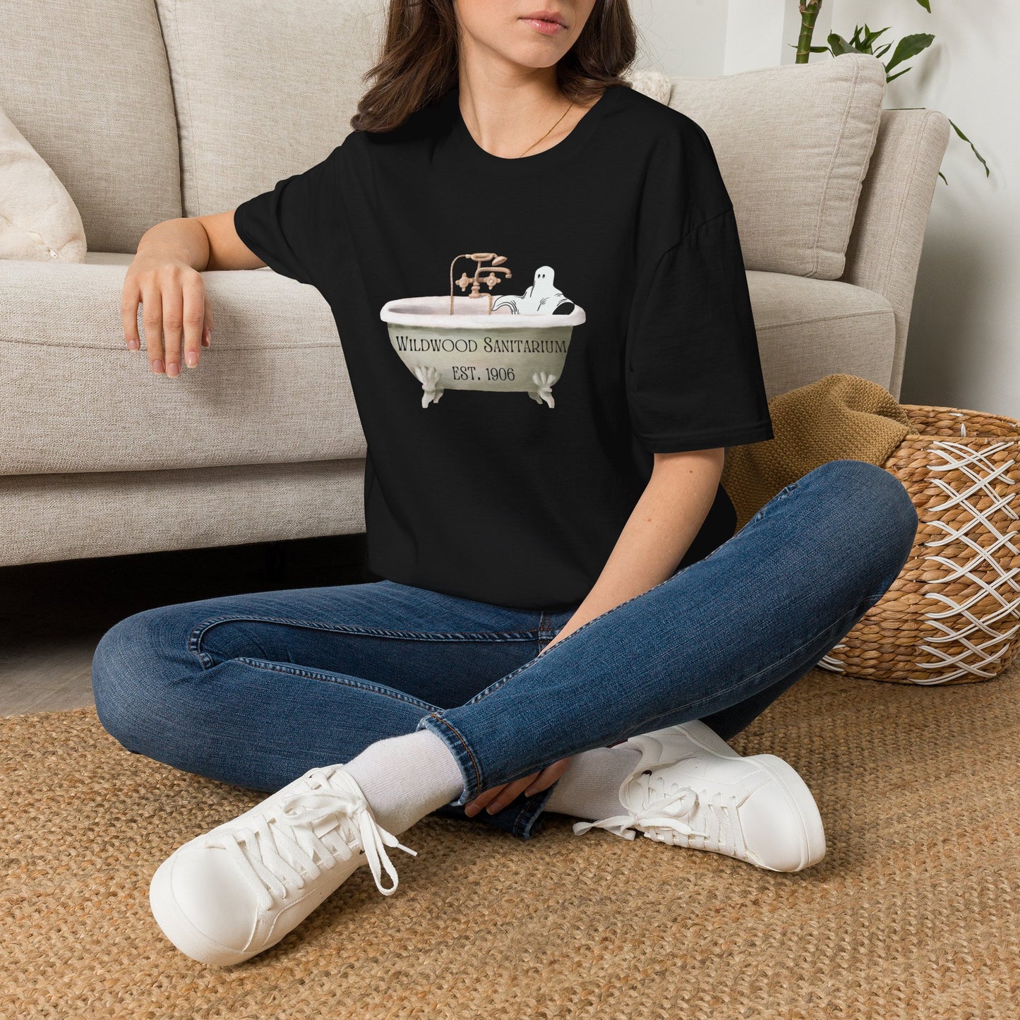 Wildwood Sanitarium Bathtub Tee — 'Wildwood Sanitarium Est. 1906' Ghost Graphic T-Shirt