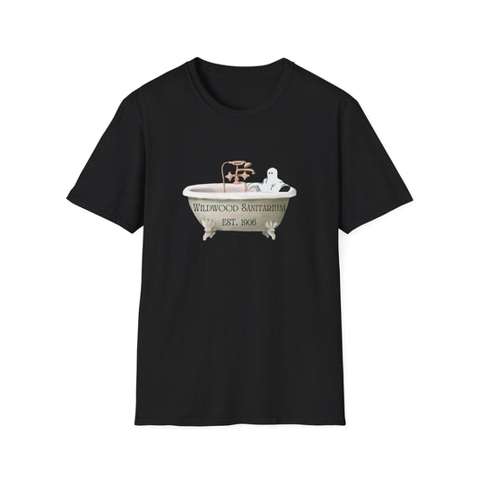 Wildwood Sanitarium Bathtub Tee — 'Wildwood Sanitarium Est. 1906' Ghost Graphic T-Shirt